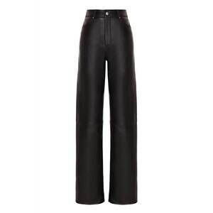 NEW ASTRID women's faux leather straight leg pants in black